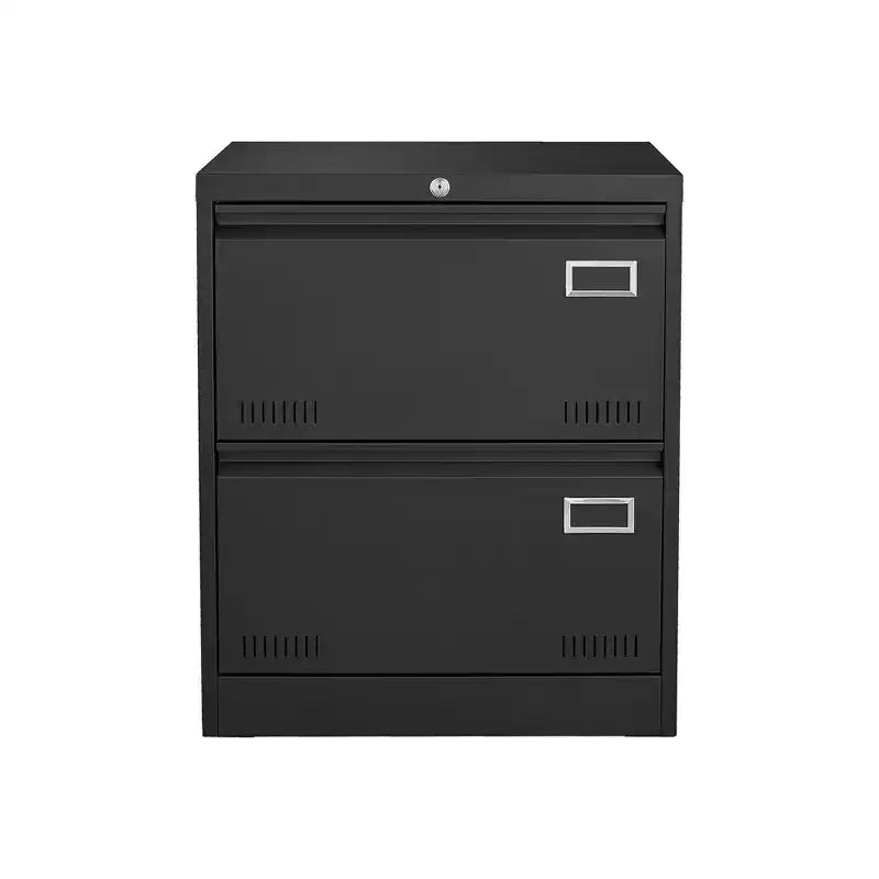 VIYET 28,5H Classeur latéral métallique à 2 tiroirs avec serrure, convient aux documents de format légal/lettre/A4, rangement moderne pour bureau/maison