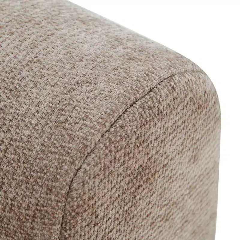 Canapé d'angle modulable MAYEERTY 145,5 pouces, revêtement en polyester beige, canapé 4 places en éponge compressée pour salon