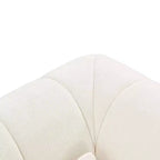 Canapé d'angle modulable MAYEERTY 145,5 pouces, revêtement en polyester beige, canapé 4 places en éponge compressée pour salon