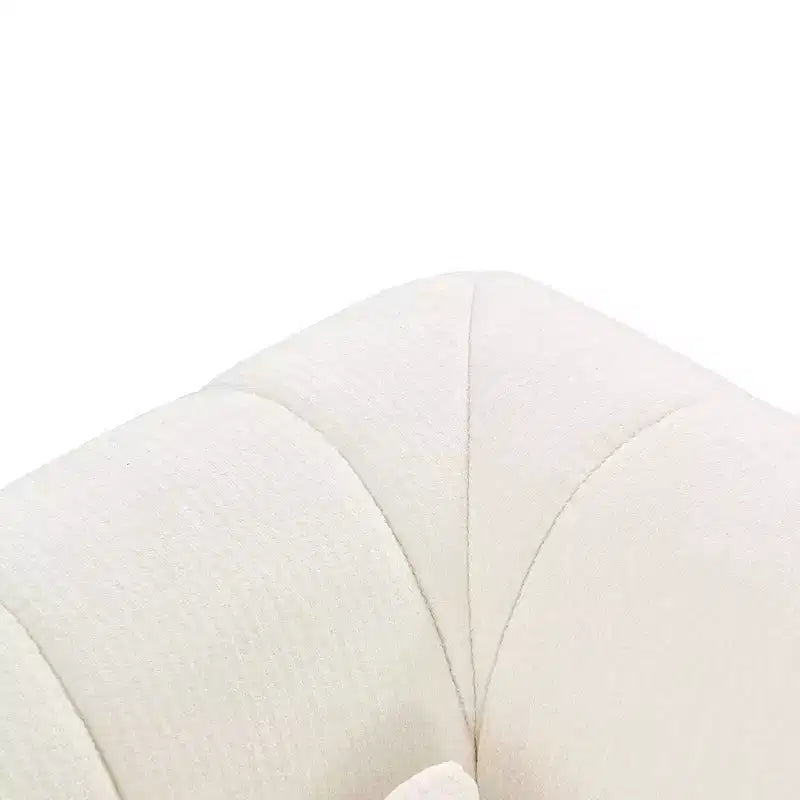 Canapé d'angle modulable MAYEERTY 145,5 pouces, revêtement en polyester beige, canapé 4 places en éponge compressée pour salon