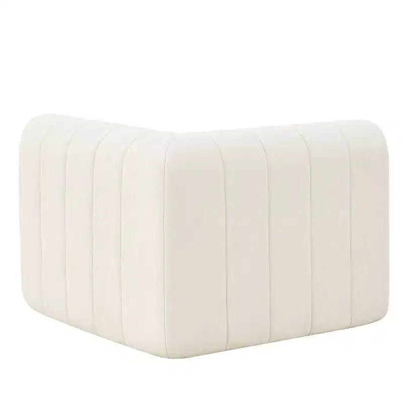 Canapé d'angle modulable MAYEERTY 145,5 pouces, revêtement en polyester beige, canapé 4 places en éponge compressée pour salon