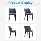 Ensemble de 4 chaises de salle à manger avec coussins moelleux et pieds en bois robustes. Idéal pour salles à manger, cuisines, salons -gris foncé