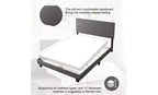 Okak Lit plateforme queen size élégant avec tête de lit capitonnée et support à lattes, lit en bois classique pour chambre principale