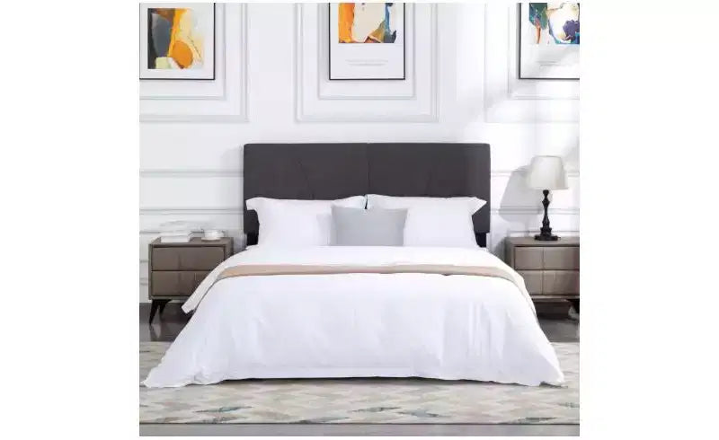 Okak Sleek Queen Size Platform Bed Frame with Upholstered Headboard & Slats Support,Classic Wooden Bed for Primary Bedroom