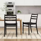 TUYOHW 2 Chaises de salle à manger avec assise en corde tressée, Chaises de cuisine à structure métallique avec dossier ouvert, Chaises de salle à manger respirantes pour salon