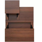 Table basse relevable carrée industrielle Moreno en bois de manguier massif de 81 cm de large