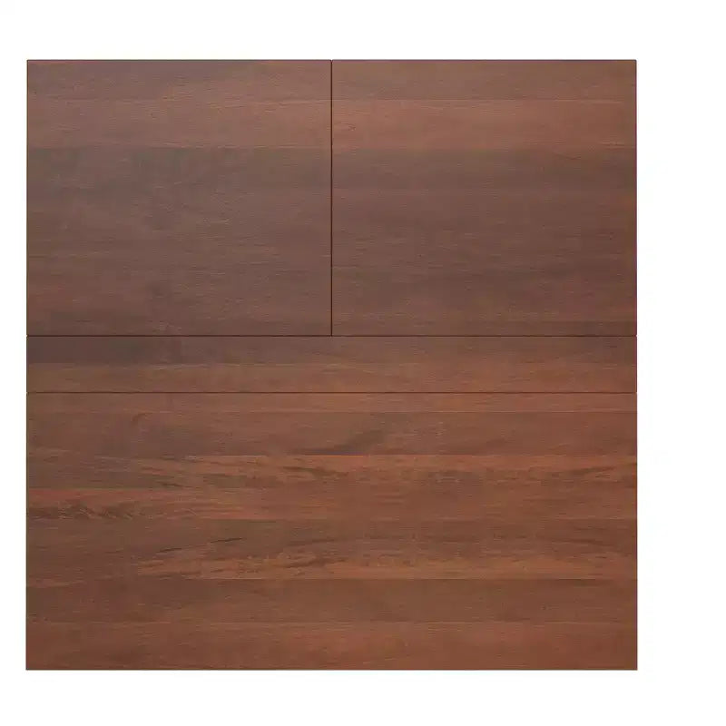 Table basse relevable carrée industrielle Moreno en bois de manguier massif de 81 cm de large