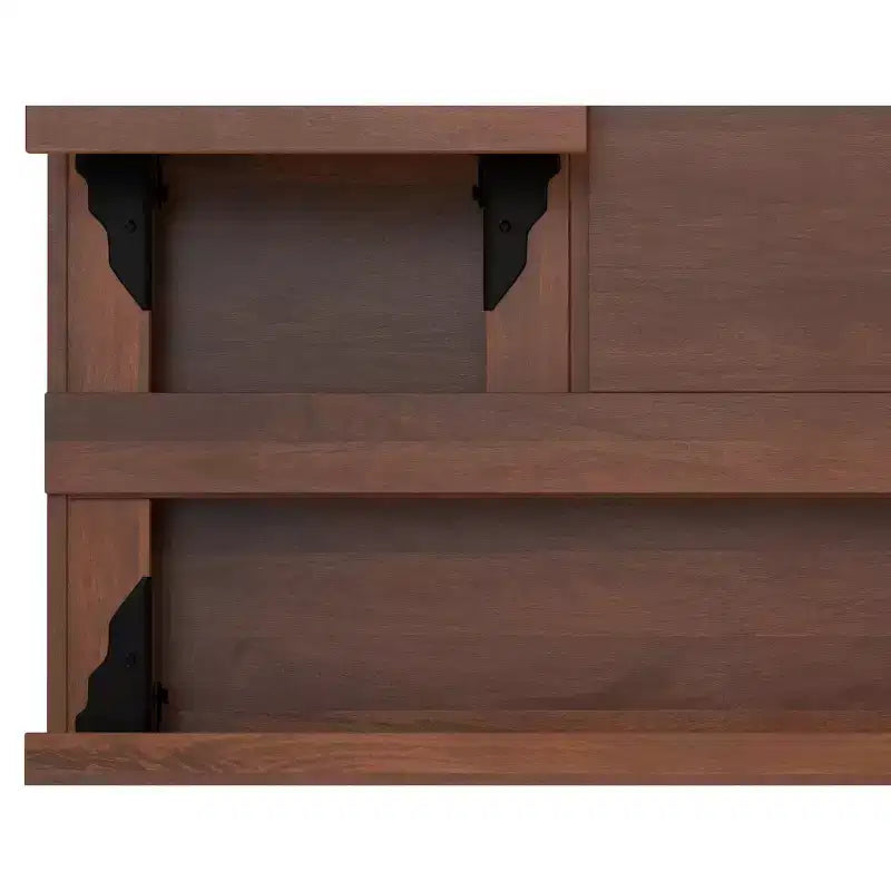 Table basse relevable carrée industrielle Moreno en bois de manguier massif de 81 cm de large
