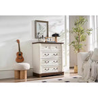 Commode de chambre, commode de style rustique à 5 tiroirs, armoire de chevet rustique en bois de grande capacité pour le bureau à domicile, le salon, la chambre à coucher