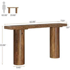 Table console Lantine 63 pour entrée de ferme, table de canapé étroite et longue pour salon, couloir, entrée, vestibule