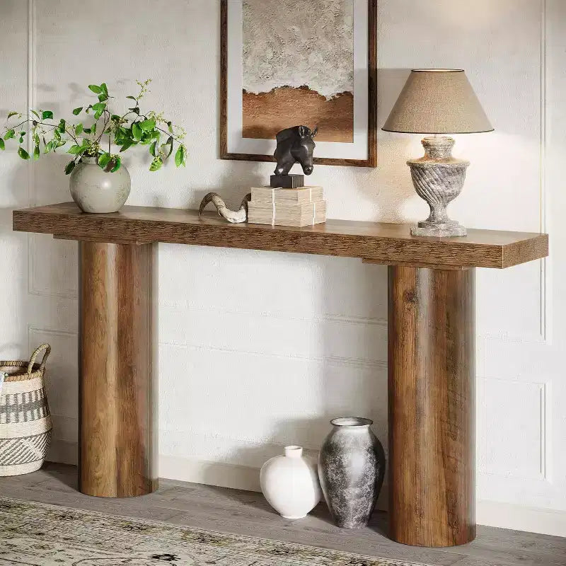 Table console Lantine 63 pour entrée de ferme, table de canapé étroite et longue pour salon, couloir, entrée, vestibule