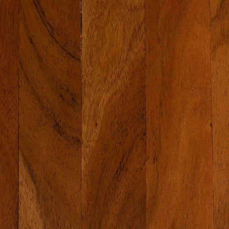 Table d'appoint semi-fermée Storied Home en marbre rond et bois de manguier avec finition naturelle