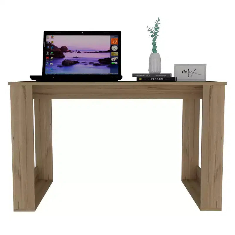 TUYOHW 47.2 Bureau d'ordinateur, bureau d'étude moderne avec plateau en mélamine résistant aux rayures, bureau de travail pour le bureau à domicile, l'étude, les petits espaces