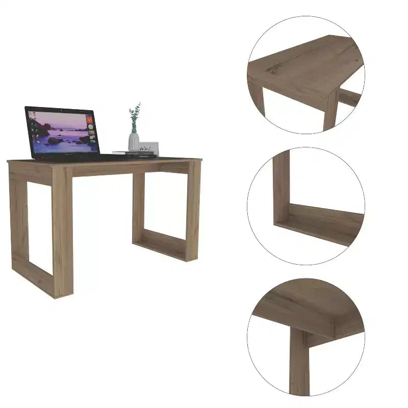 TUYOHW 47.2 Bureau d'ordinateur, bureau d'étude moderne avec plateau en mélamine résistant aux rayures, bureau de travail pour le bureau à domicile, l'étude, les petits espaces