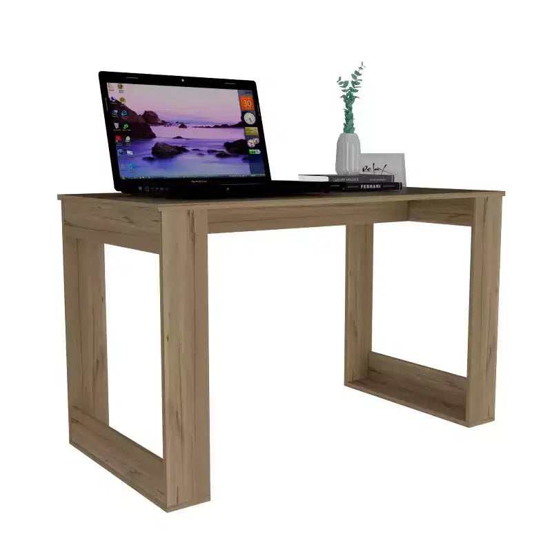 TUYOHW 47.2 Bureau d'ordinateur, bureau d'étude moderne avec plateau en mélamine résistant aux rayures, bureau de travail pour le bureau à domicile, l'étude, les petits espaces