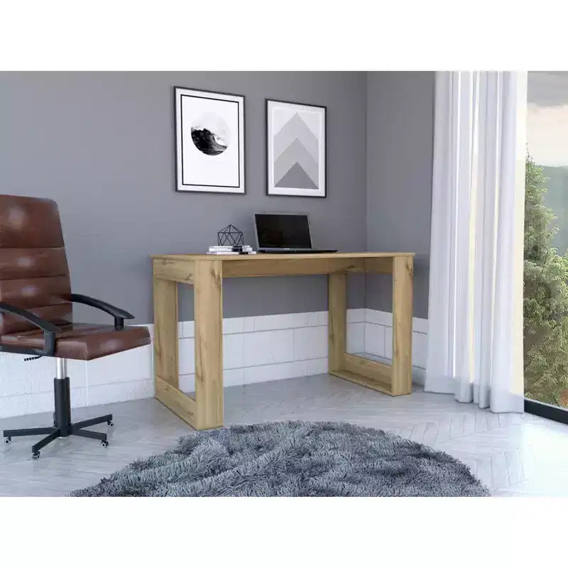 TUYOHW 47.2 Writing Computer Desk,Modern Study Desk with Scratch Resistant Melamine Top,Working Desk for Home Office,Study,Small Spaces