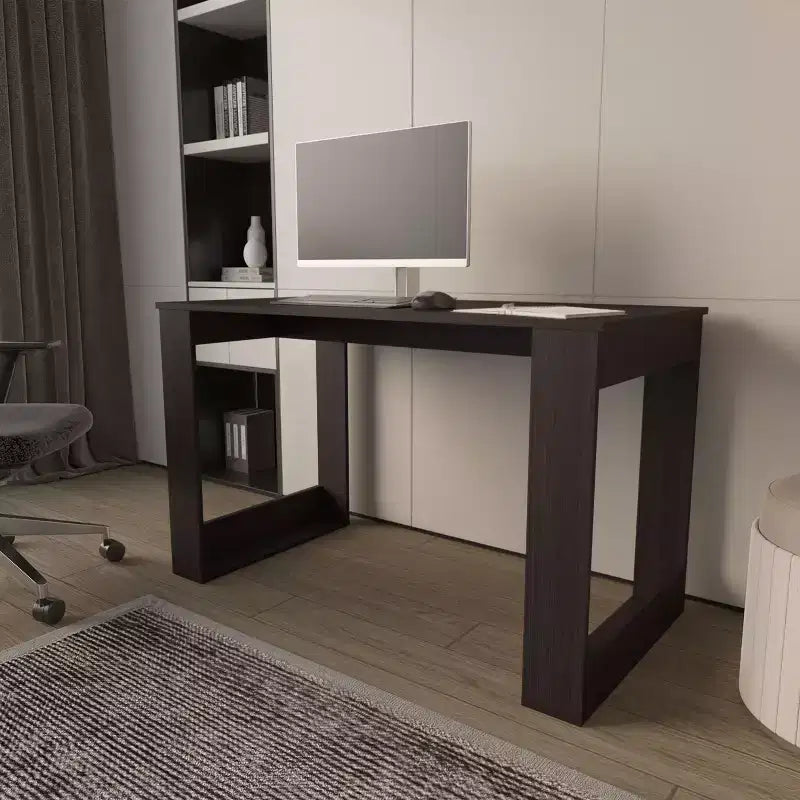 TUYOHW 47.2 Bureau d'ordinateur, bureau d'étude moderne avec plateau en mélamine résistant aux rayures, bureau de travail pour le bureau à domicile, l'étude, les petits espaces