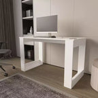 TUYOHW 47.2 Bureau d'ordinateur, bureau d'étude moderne avec plateau en mélamine résistant aux rayures, bureau de travail pour le bureau à domicile, l'étude, les petits espaces