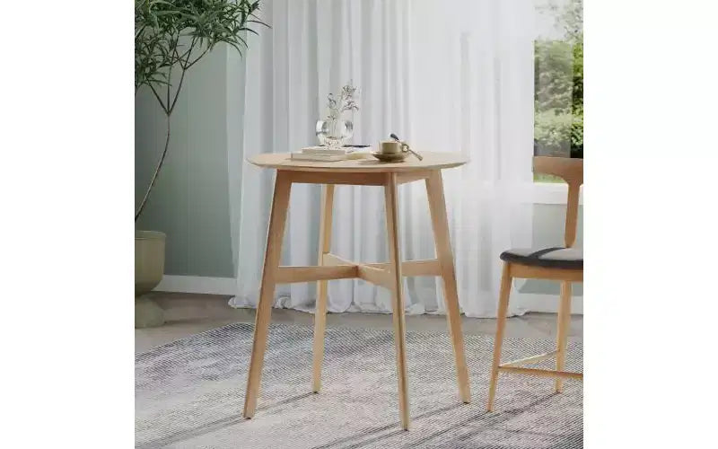 TUYOHW Tables de salle à manger rondes de 40 pour 2-4 personnes, table de cuisine hauteur comptoir avec cadre en bois, table basse compacte pour appartement, capacité de 300 lbs