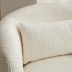 TUYOHW Fauteuil d'appoint pivotant moderne avec oreiller, fauteuil club rembourré en velours côtelé avec accoudoir, fauteuils douillets pour salon, chambre à coucher