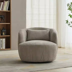 TUYOHW Fauteuil d'appoint pivotant moderne avec oreiller, fauteuil club rembourré en velours côtelé avec accoudoir, fauteuils douillets pour salon, chambre à coucher