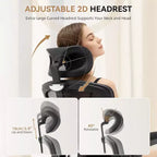 Fauteuil de bureau ergonomique en maille Acekool avec appui-tête et support lombaire réglables, chaise de bureau pivotante à dossier haut pour la maison ou le bureau