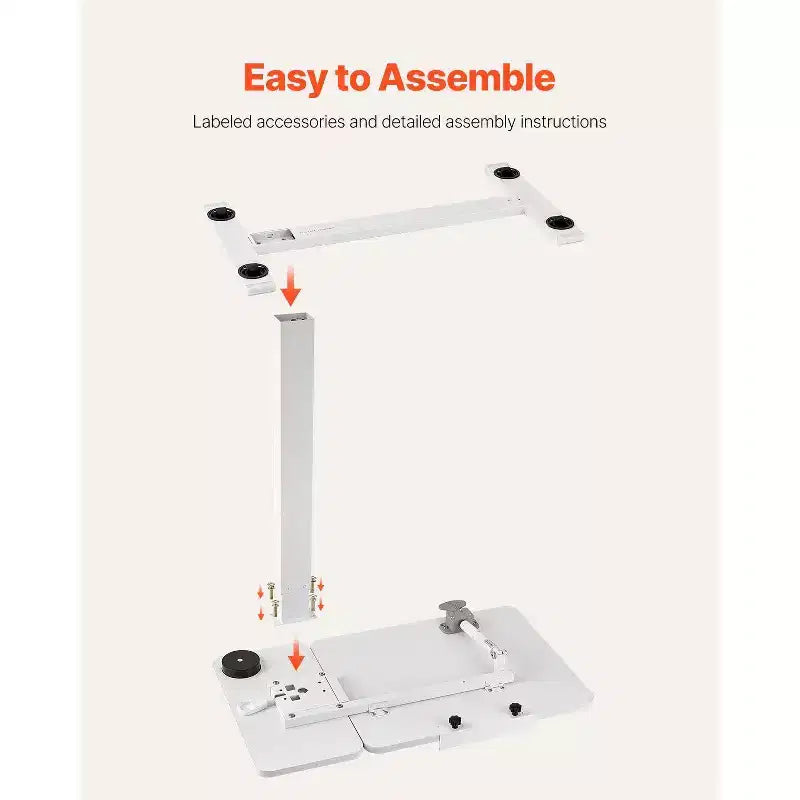 Table de lit, bureau d'ordinateur portable réglable en hauteur avec plateau inclinable, roulettes cachées et porte-gobelet, bureau de lit portable pour bureau à domicile ou étude