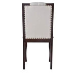 Lot de 4 chaises de salle à manger à dossier haut avec capitonnage et pieds en bois expresso