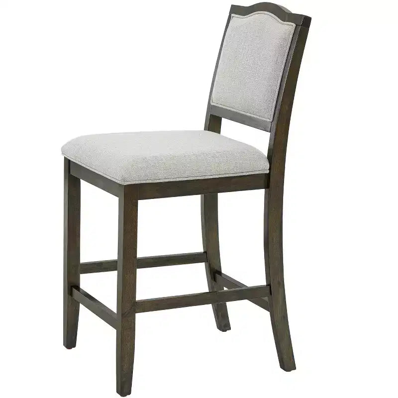 Lot de 2 tabourets de bar à hauteur de comptoir au design rustique avec support ergonomique