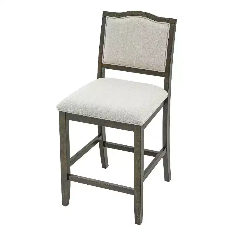 Lot de 2 tabourets de bar à hauteur de comptoir au design rustique avec support ergonomique