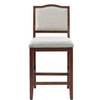 Lot de 2 tabourets de bar à hauteur de comptoir au design rustique avec support ergonomique