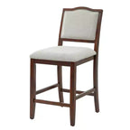 Lot de 2 tabourets de bar à hauteur de comptoir au design rustique avec support ergonomique