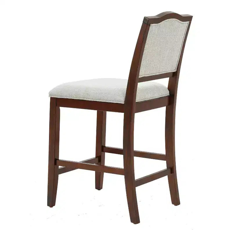 Lot de 2 tabourets de bar à hauteur de comptoir au design rustique avec support ergonomique