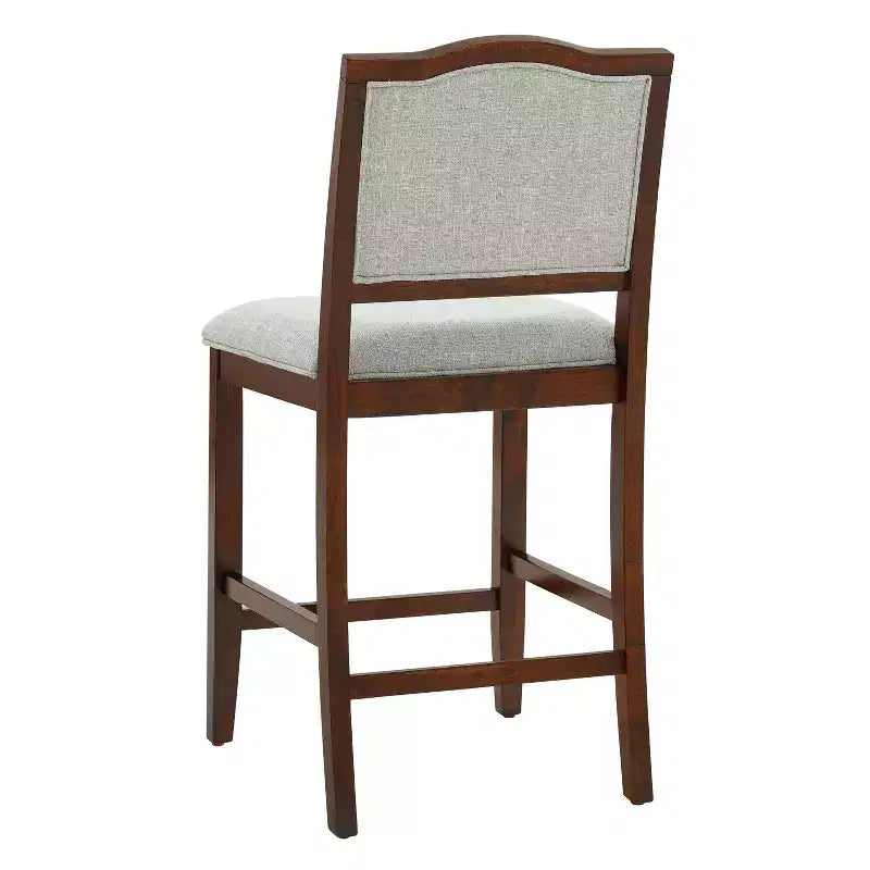 Lot de 2 tabourets de bar à hauteur de comptoir au design rustique avec support ergonomique