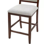Lot de 2 tabourets de bar à hauteur de comptoir au design rustique avec support ergonomique