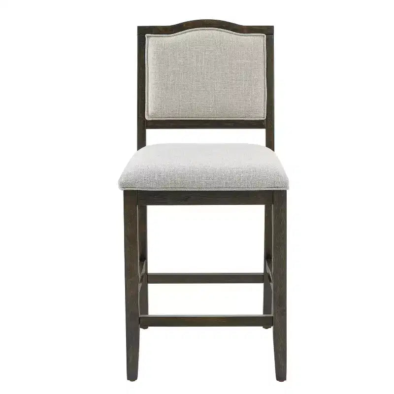 Lot de 2 tabourets de bar à hauteur de comptoir au design rustique avec support ergonomique