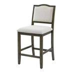 Lot de 2 tabourets de bar à hauteur de comptoir au design rustique avec support ergonomique