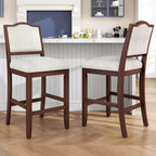Lot de 2 tabourets de bar à hauteur de comptoir au design rustique avec support ergonomique