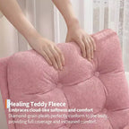 COZONY Fauteuil à bascule moderne aux couleurs Morandi, avec poche latérale, chaise planeur rembourrée en lin, fauteuil à bascule d'appoint de 136 kg pour salon et chambre de bébé