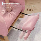 COZONY Fauteuil à bascule moderne aux couleurs Morandi, avec poche latérale, chaise planeur rembourrée en lin, fauteuil à bascule d'appoint de 136 kg pour salon et chambre de bébé