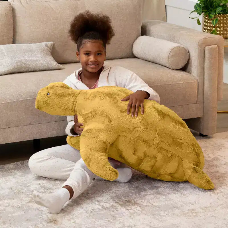 Raven-Symon Shelly the Turtle Sea Buddy Large Kids Stuffed Animal Bean Bag and Pouf