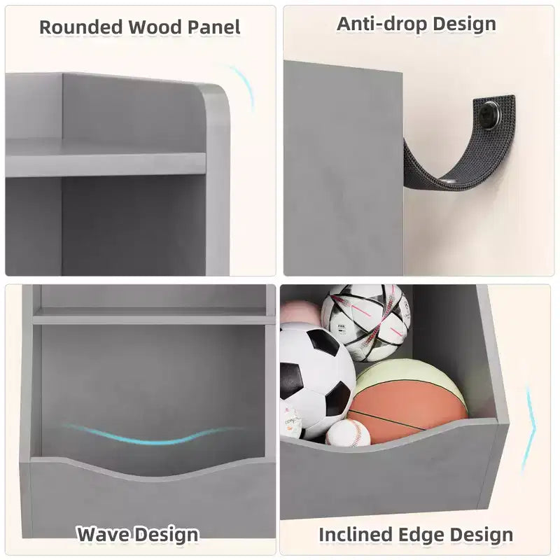 Meuble de rangement pour jouets, lot de 2 étagères à livres pour enfants en bois à 7 casiers avec 3 tiroirs, meuble à jouets à 3 niveaux