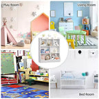 Meuble de rangement pour jouets, lot de 2 étagères à livres pour enfants en bois à 7 casiers avec 3 tiroirs, meuble à jouets à 3 niveaux