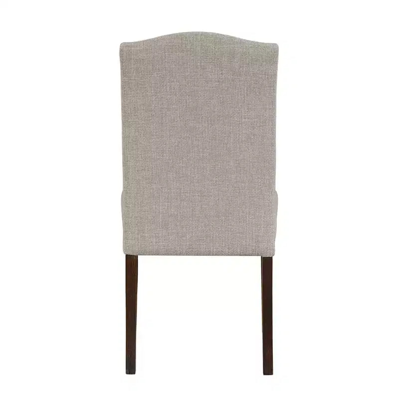 Chaises de salle à manger GDFStudio Bennett au design classique moderne, avec assise et dossier en tissu texturé et clous décoratifs (Lot de 2)