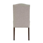 Chaises de salle à manger GDFStudio Bennett au design classique moderne, avec assise et dossier en tissu texturé et clous décoratifs (Lot de 2)