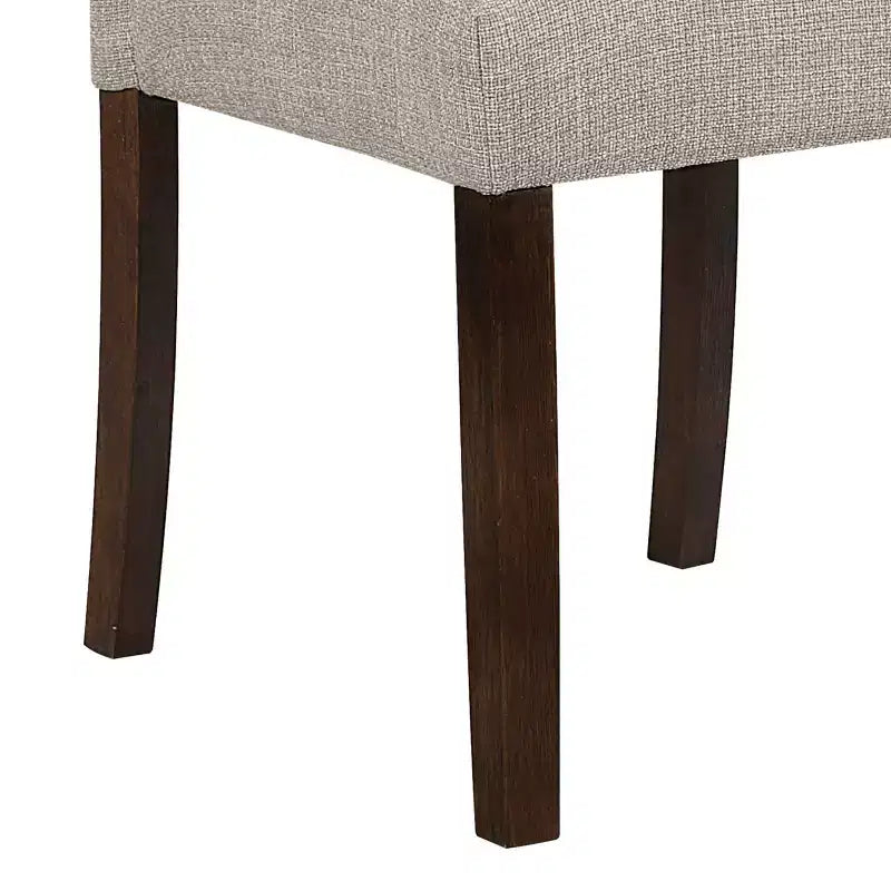 Chaises de salle à manger GDFStudio Bennett au design classique moderne, avec assise et dossier en tissu texturé et clous décoratifs (Lot de 2)