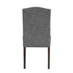 Chaises de salle à manger GDFStudio Bennett au design classique moderne, avec assise et dossier en tissu texturé et clous décoratifs (Lot de 2)