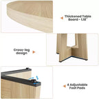 Table à manger ronde de 47 pouces pour 4 à 6 personnes - Table de cuisine circulaire pour salon, cuisine, appartement