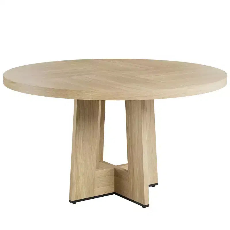 Table à manger ronde de 47 pouces pour 4 à 6 personnes - Table de cuisine circulaire pour salon, cuisine, appartement