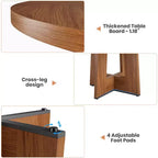 Table à manger ronde de 47 pouces pour 4 à 6 personnes - Table de cuisine circulaire pour salon, cuisine, appartement